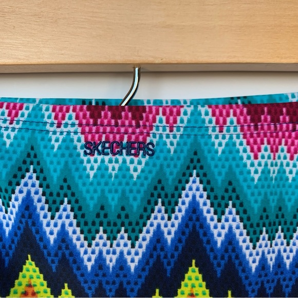 Skechers Women’s Flamin Hot Hipster Bikini Bottom Swimwear Blue Zigzag Medium - Picture 6 of 16